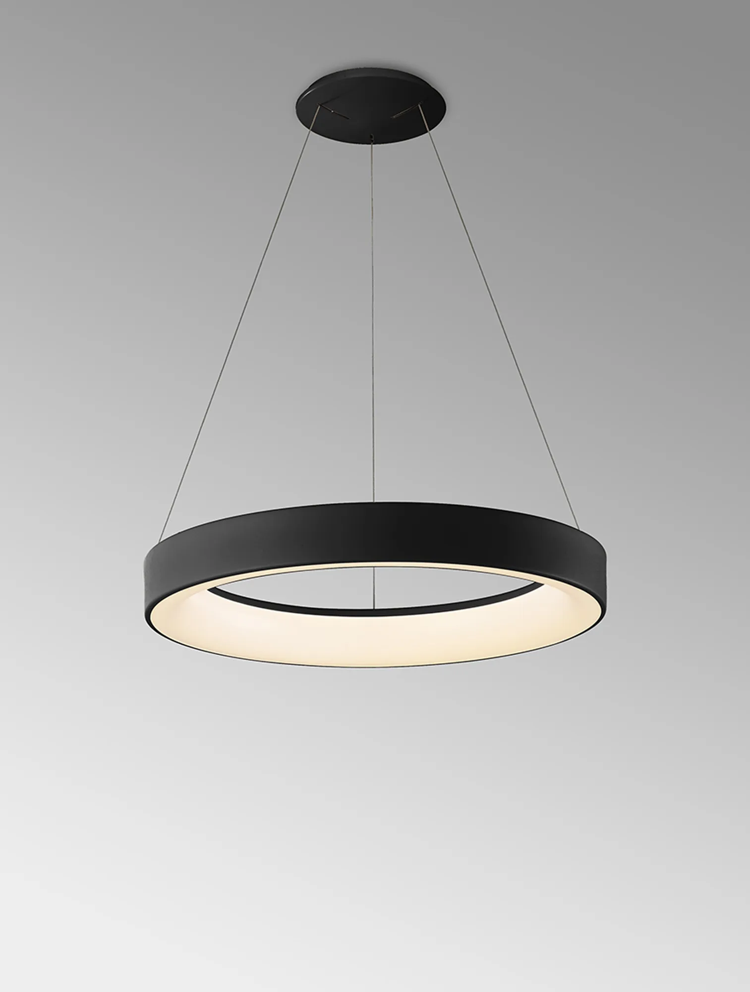 Niseko II Black Ceiling Lights Mantra Ring Pendants